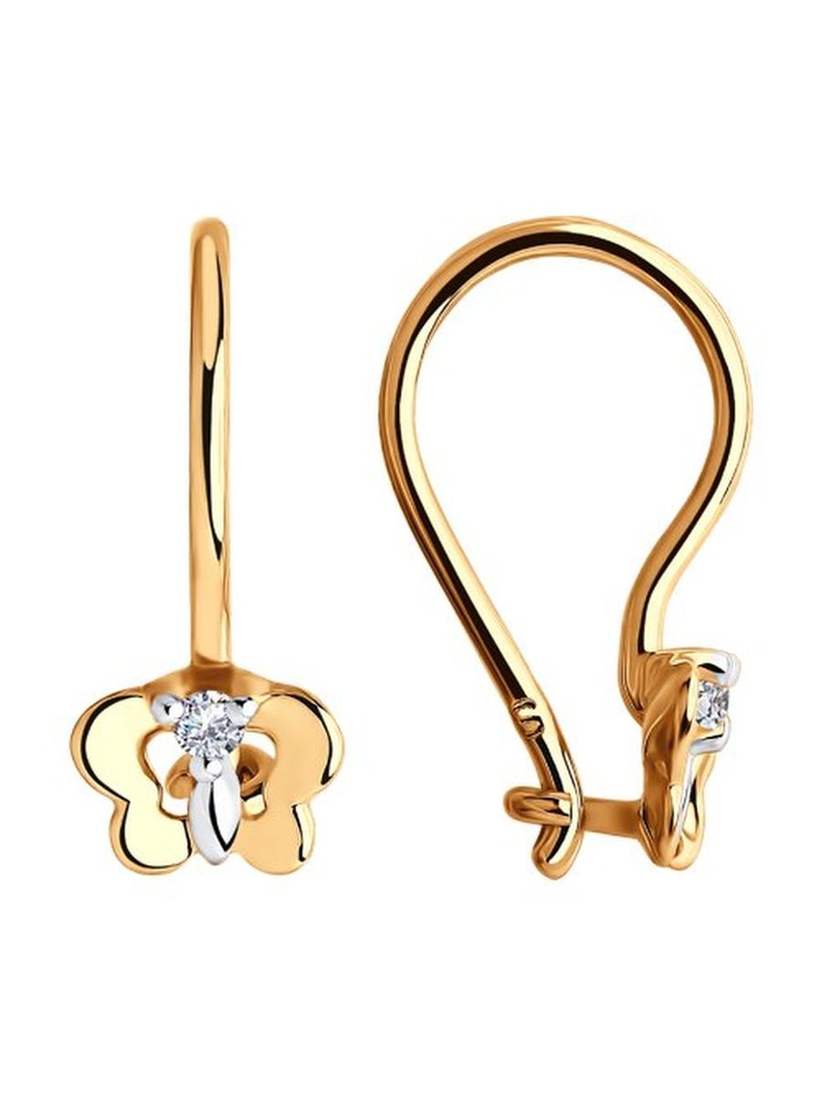 

Серьги из золота TEO MAORI 828416, фианит, 828416
