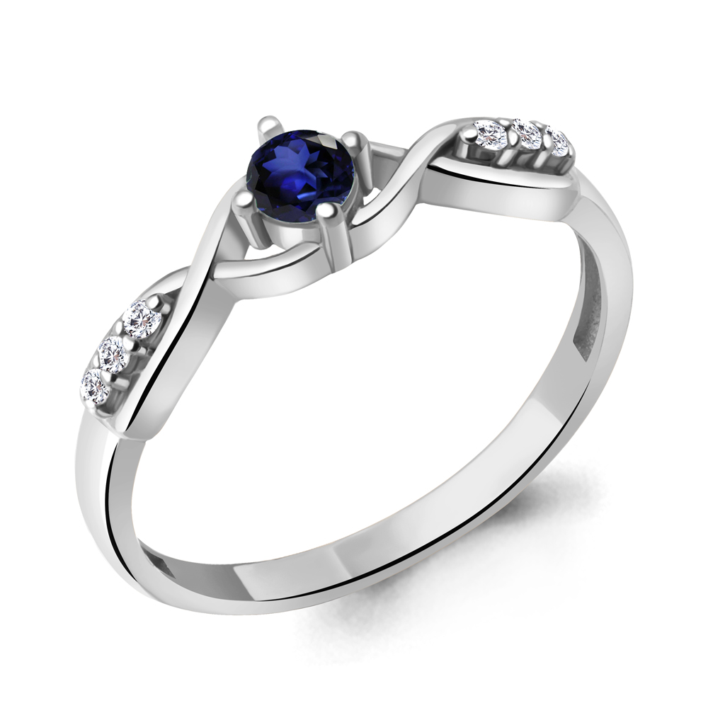 

Кольцо из серебра с фианитом Aquamarine Aquamarine 67417АБ_925_р р, 67417АБ_925_р