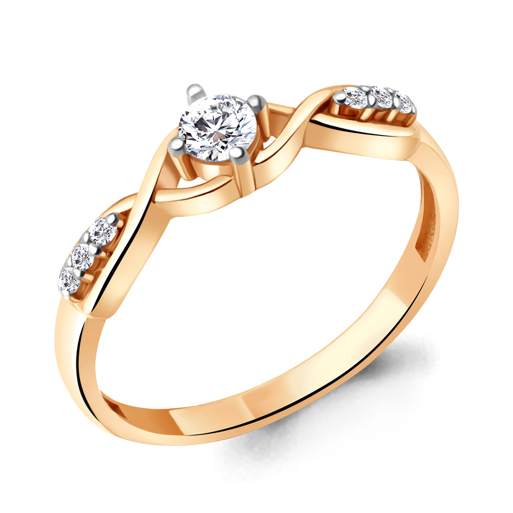 

Кольцо из серебра с фианитом Aquamarine 67417А_925_з р, 67417А_925_з
