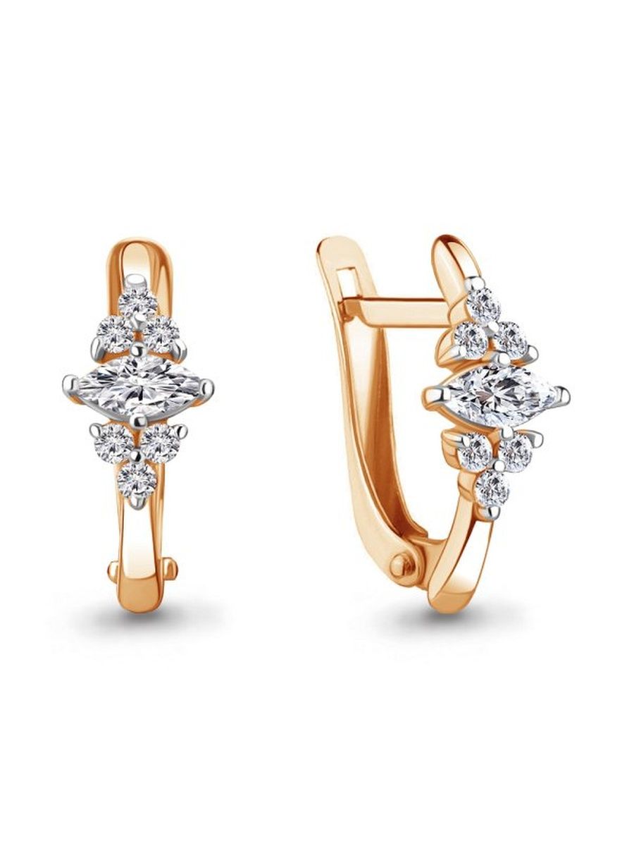 

Серьги из золота TEO MAORI 848941А.8, фианит, 848941А.8