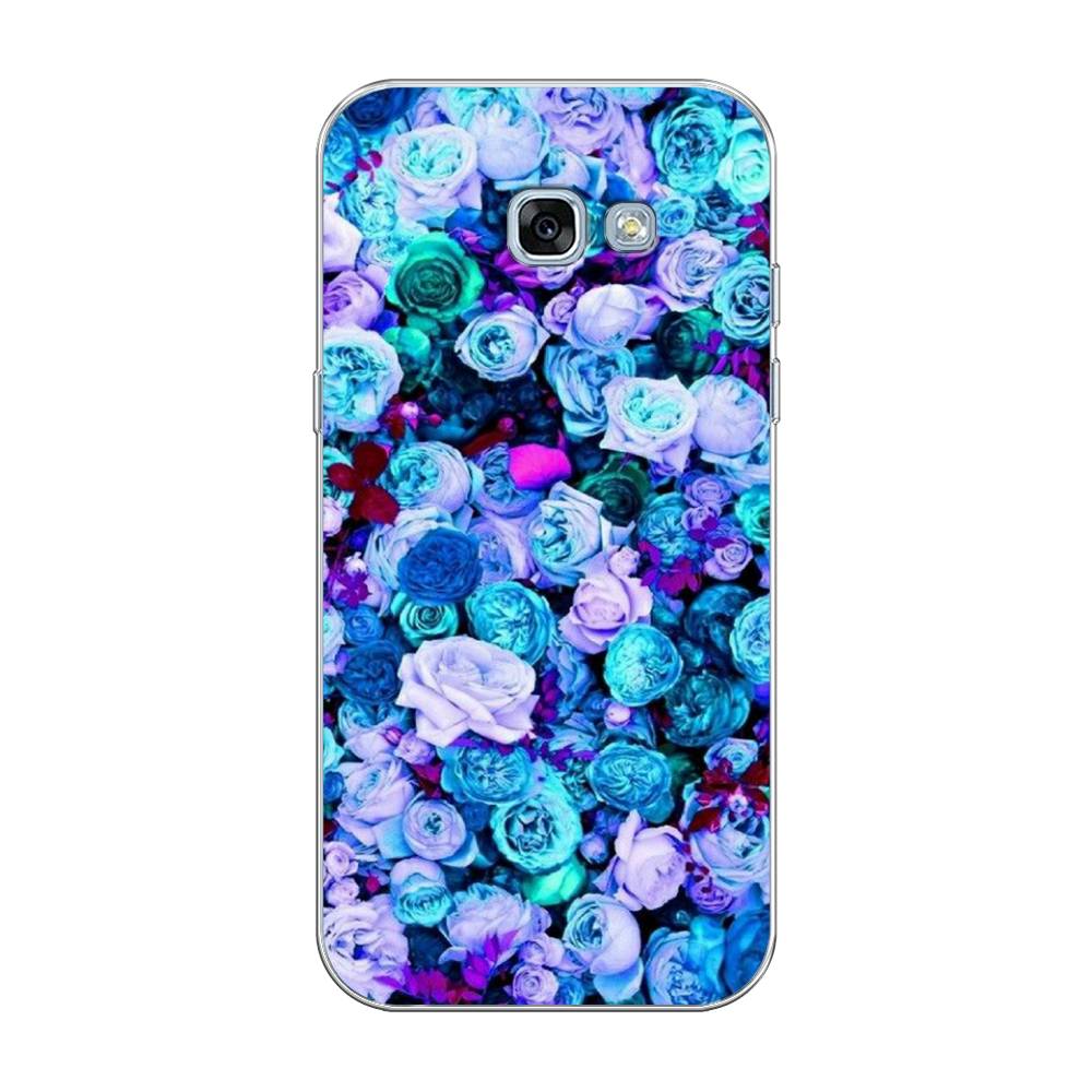 

Чехол на Samsung Galaxy A3 2017 "Цветочный ковер", Фиолетовый, 20350-2