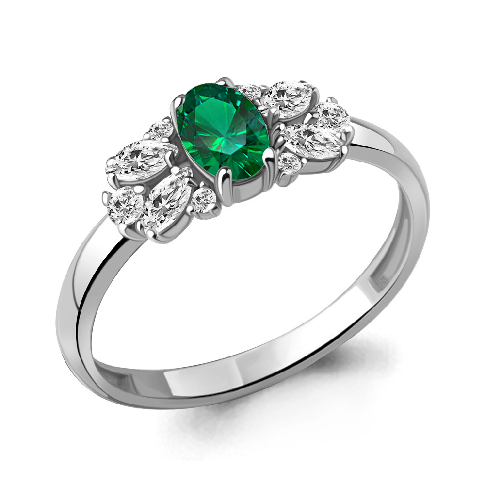 

Кольцо из серебра с фианитом Aquamarine Aquamarine 67412АГ_925_р р. 18, 67412АГ_925_р