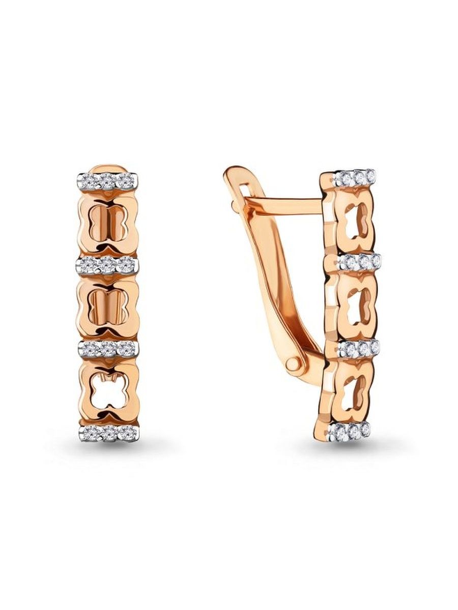 

Серьги из золота TEO MAORI 846818А.8, фианит, 846818А.8