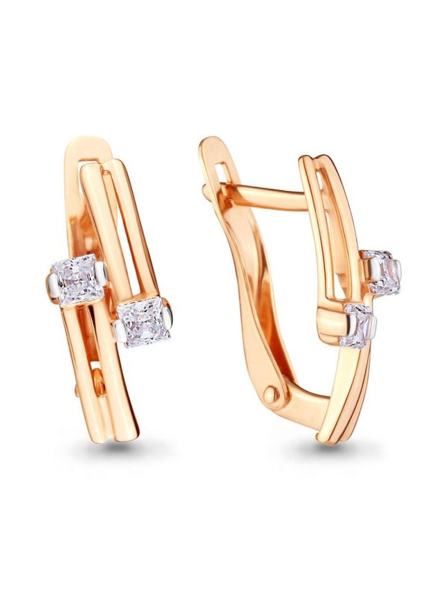 

Серьги из золота TEO MAORI 846402.8, фианит, 846402.8