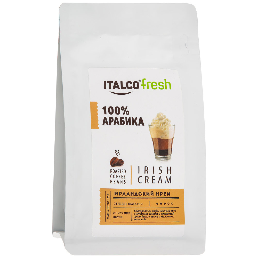 Кофе Italco Irish Cream ароматизированный в зернах 175 г