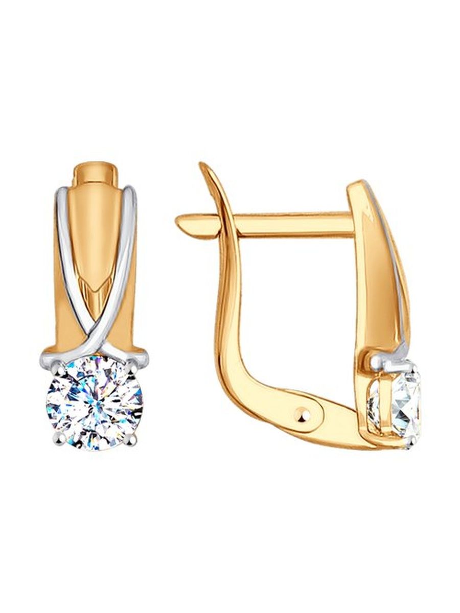 

Серьги из золота TEO MAORI 8027432-4, фианит, 8027432-4