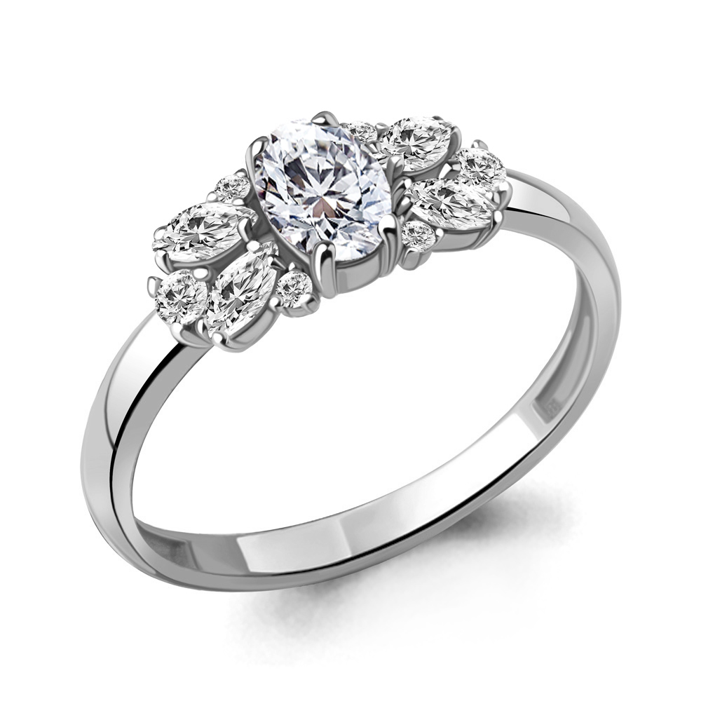 

Кольцо из серебра с фианитом Aquamarine Aquamarine 67412А_925_р р. 17,5, 67412А_925_р