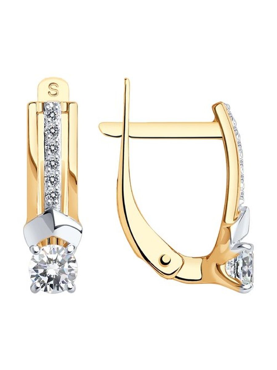 

Серьги из золота TEO MAORI 8027333-4, фианит, 8027333-4