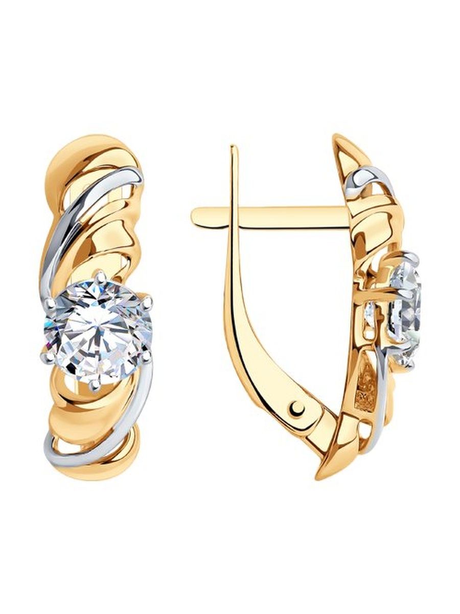 

Серьги из золота TEO MAORI 8027331-4, фианит, 8027331-4