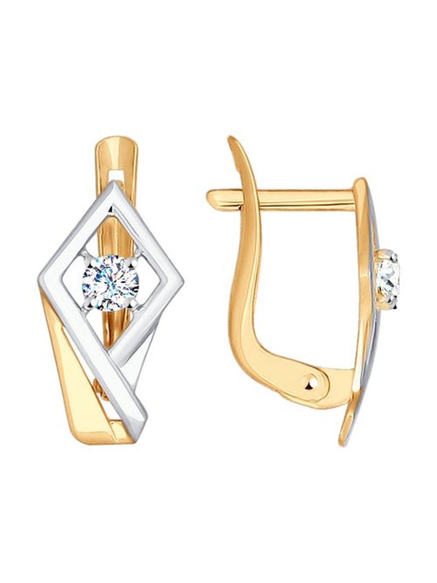

Серьги из золота TEO MAORI 8027314-4, фианит, 8027314-4