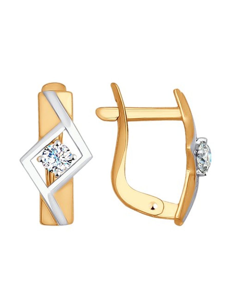 

Серьги из золота TEO MAORI 8027312-4, фианит, 8027312-4