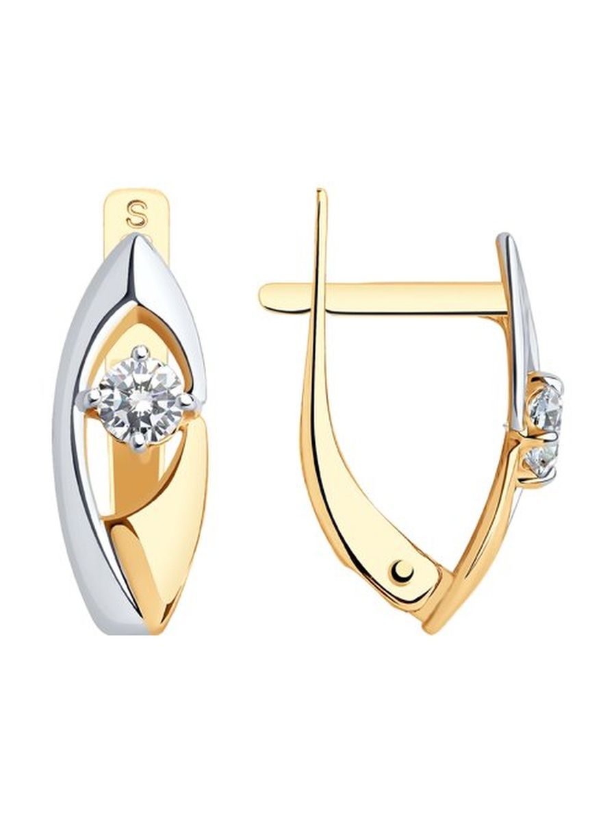 

Серьги из золота TEO MAORI 8027309-4, фианит, 8027309-4