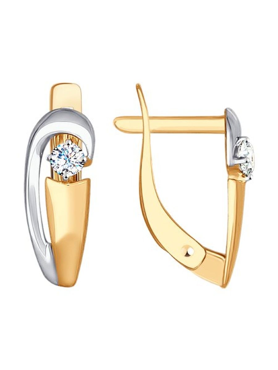 

Серьги из золота TEO MAORI 8027296-4, фианит, 8027296-4