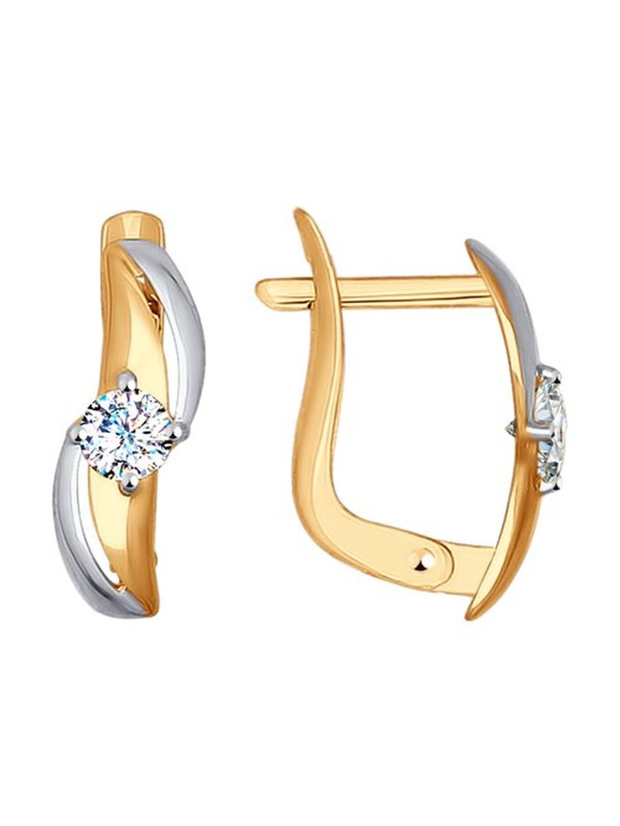 

Серьги из золота TEO MAORI 8027292-4, фианит, 8027292-4
