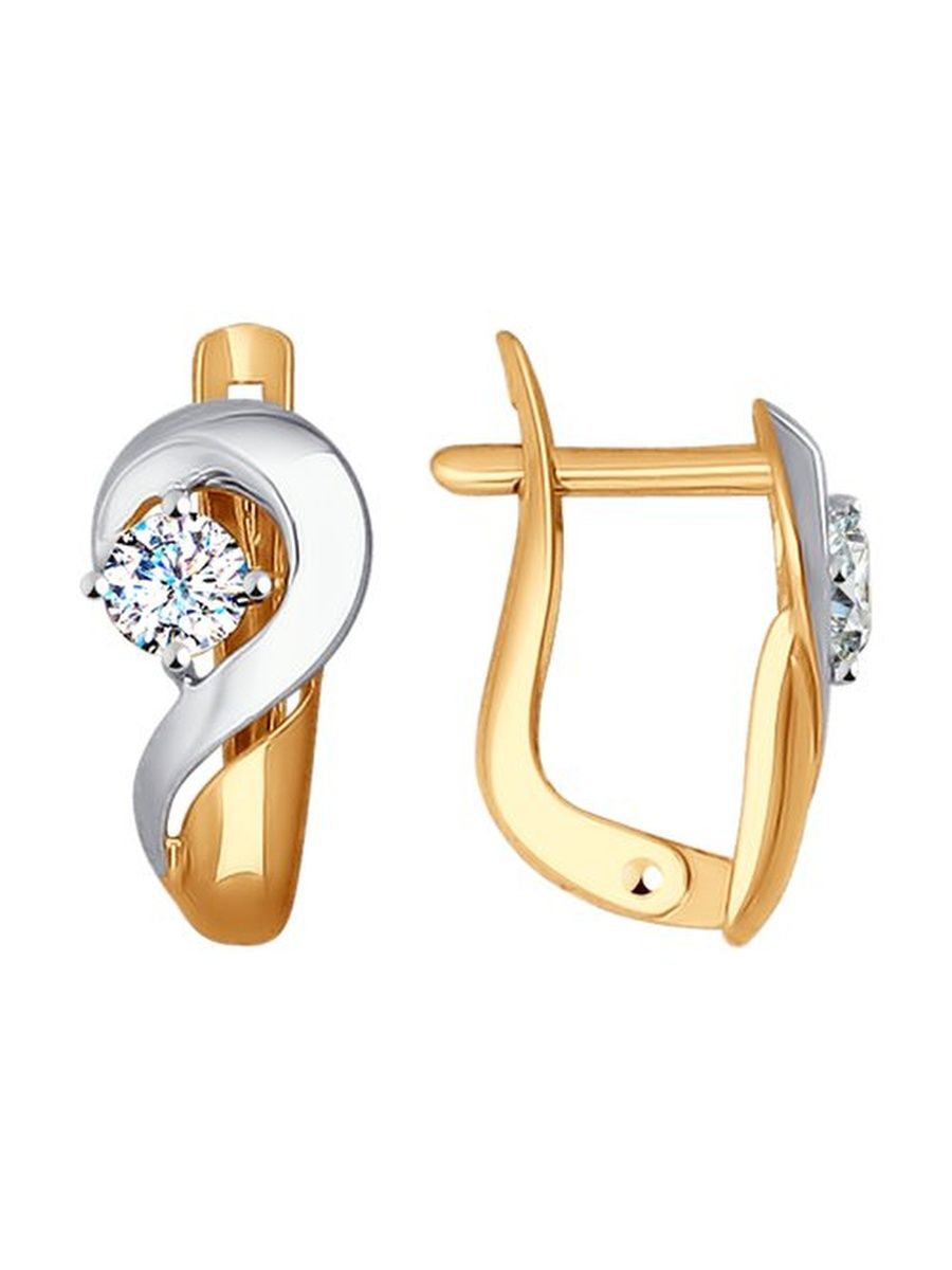 

Серьги из золота TEO MAORI 8027276-4, фианит, 8027276-4