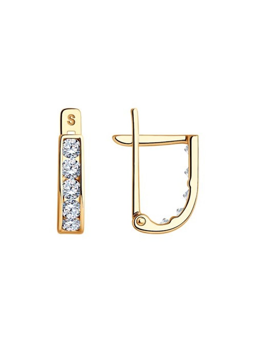

Серьги из золота TEO MAORI 8021499-4, фианит, 8021499-4