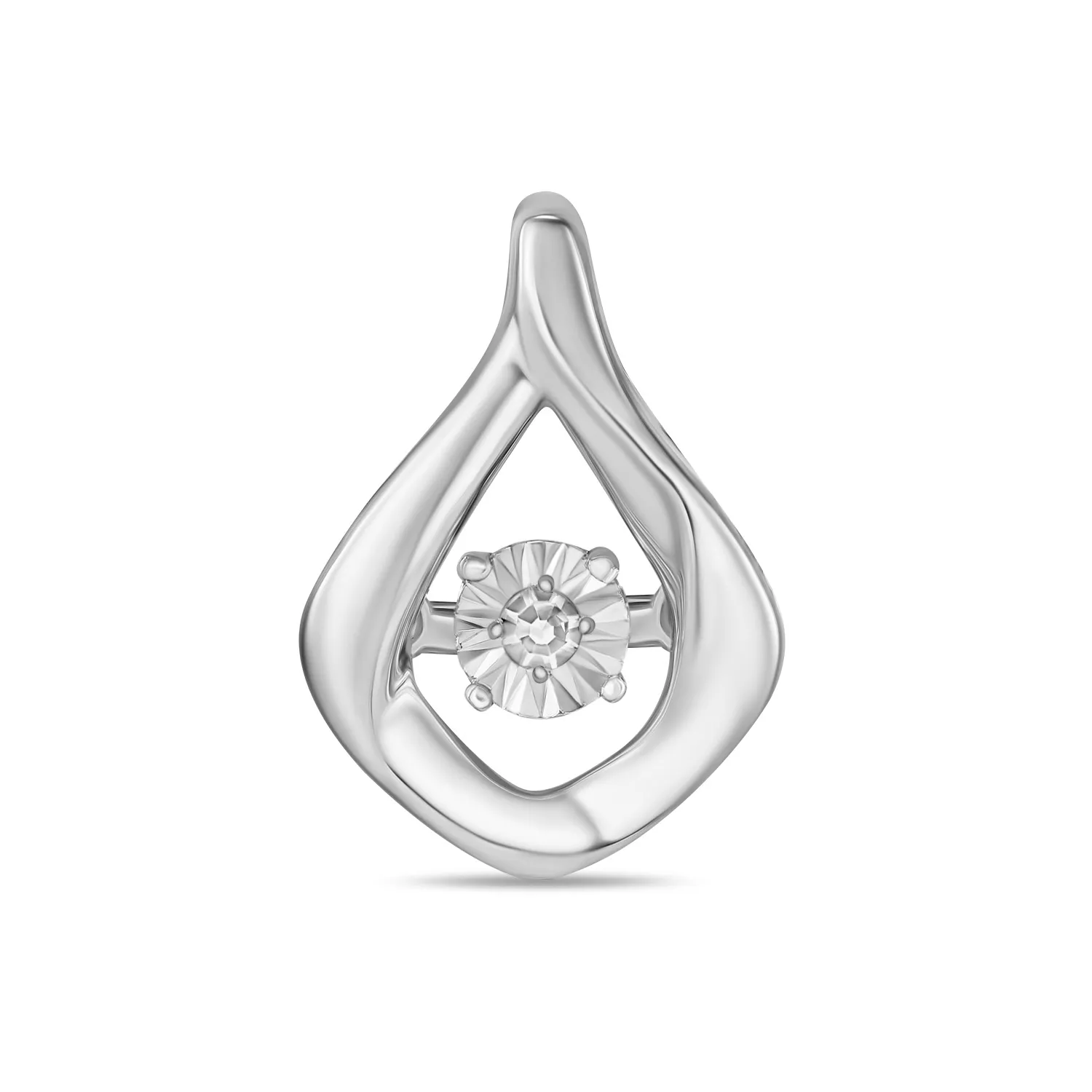 Бегунок из серебра MIUZ Diamonds (Московский ювелирный завод) P01-SDI-33661, бриллиант