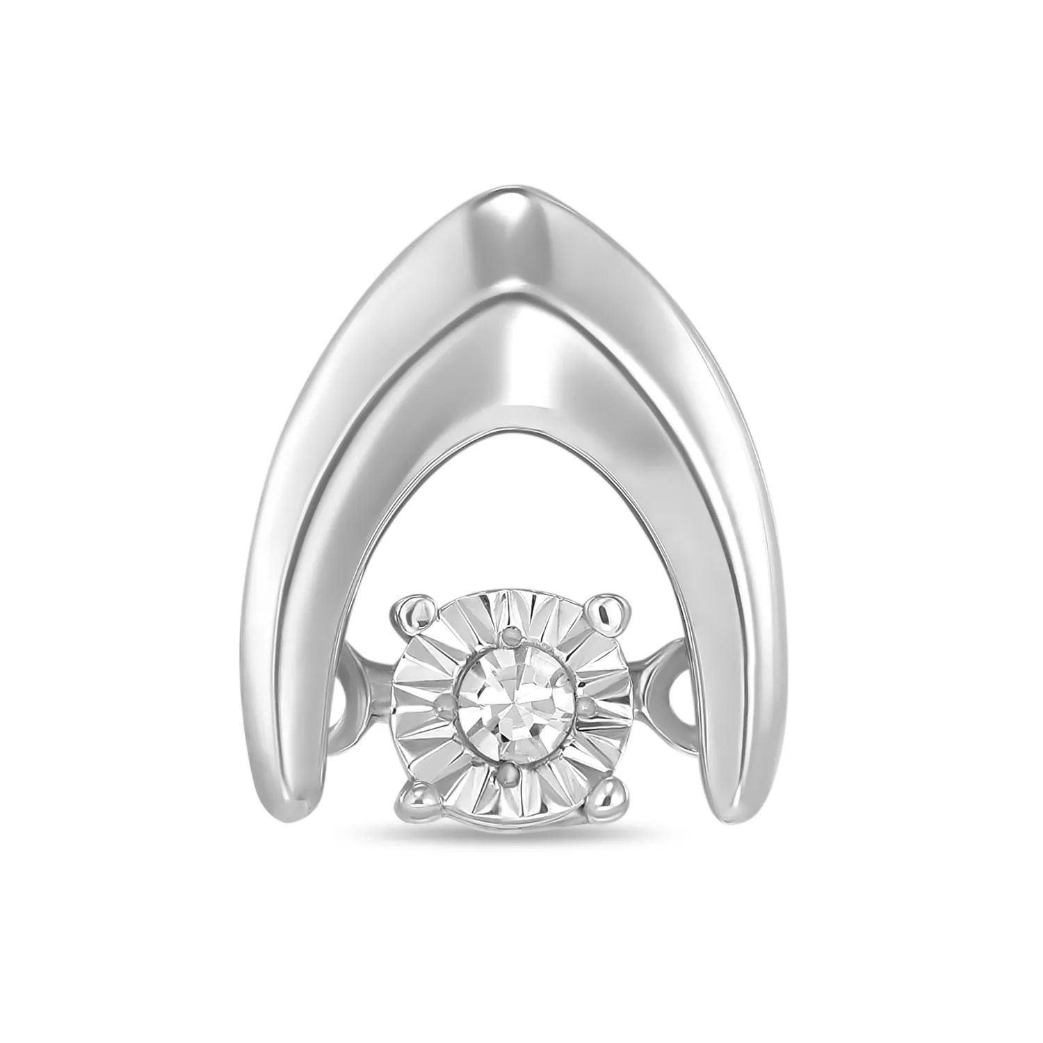 Бегунок из серебра MIUZ Diamonds (Московский ювелирный завод) P01-SDI-34266, бриллиант