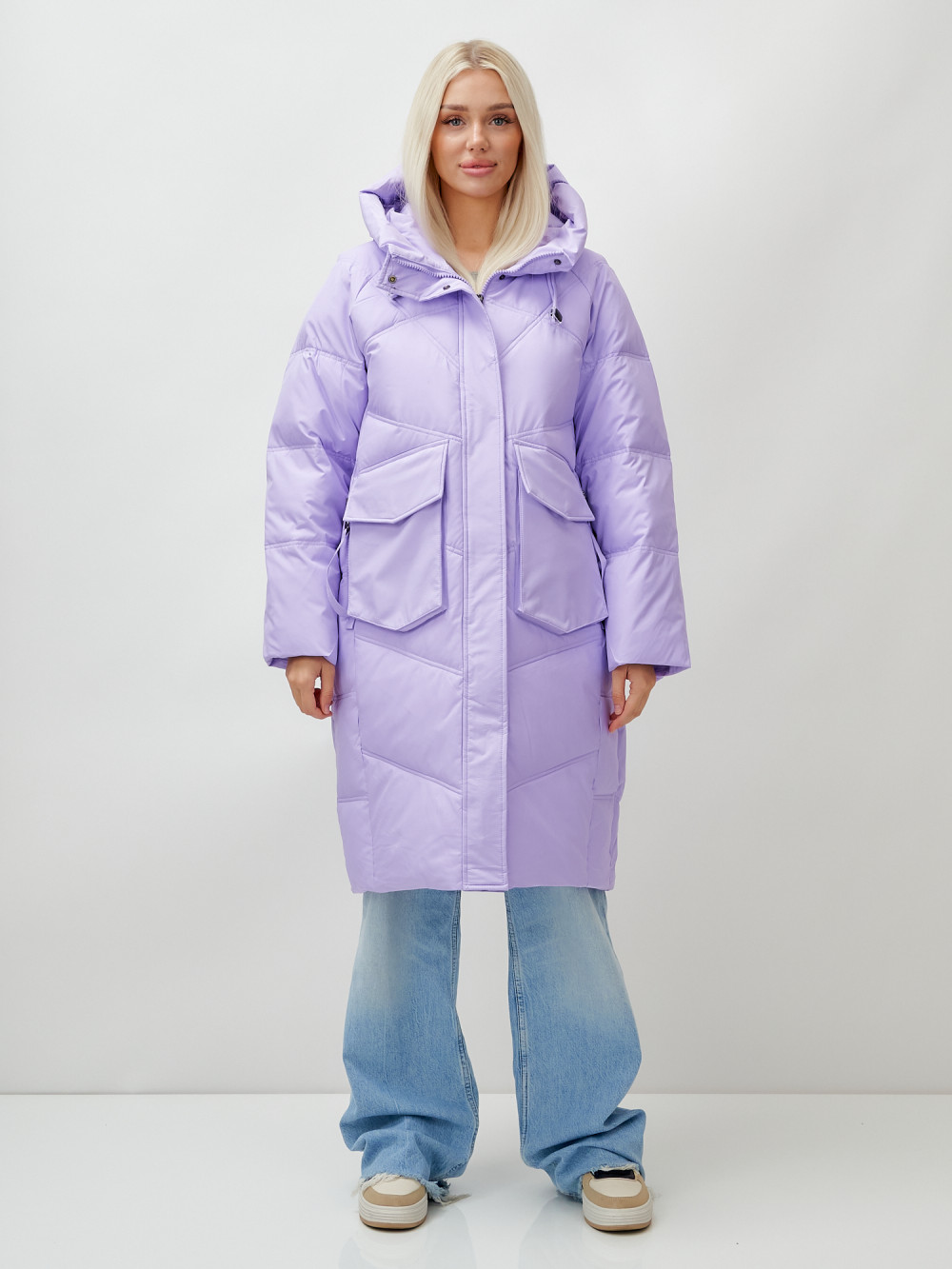

Пальто женское MTFORCE 9618 фиолетовое XXL, Фиолетовый, 9618