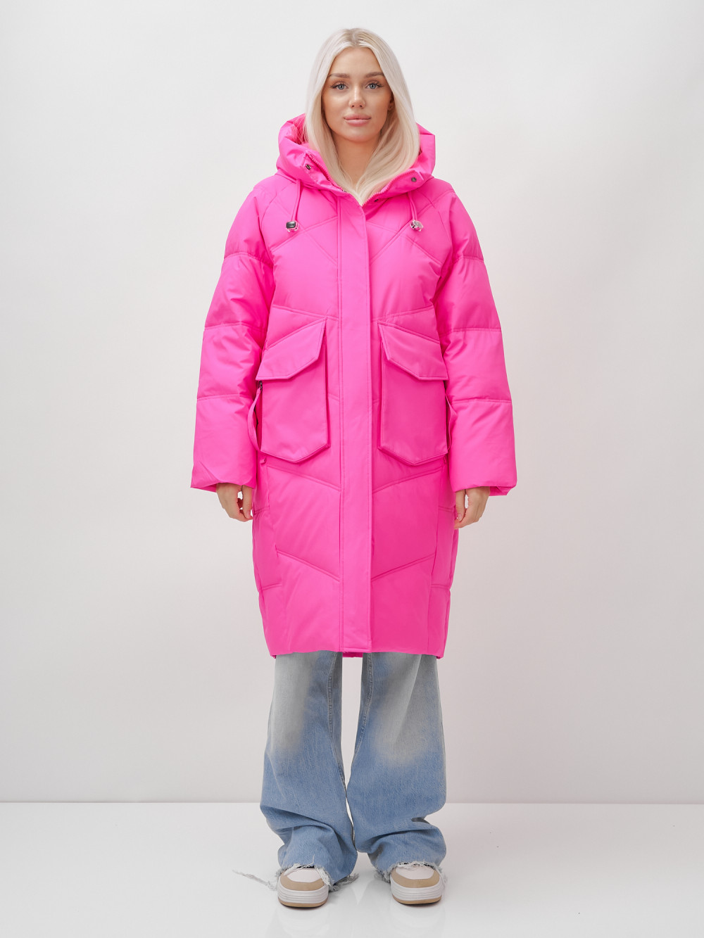 

Пальто женское MTFORCE 9618 розовое XXL, Розовый, 9618