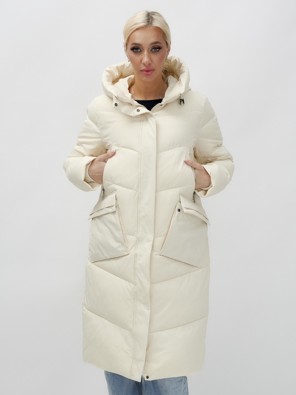 

Пальто женское MTFORCE 9639 белое XXL, Белый, 9639