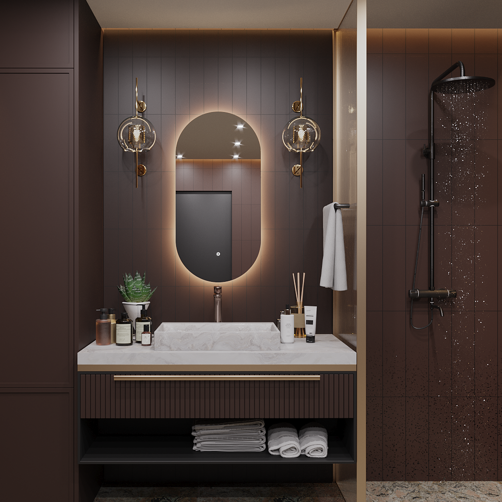 Зеркало для ванной Alias Олимпия 120*60  с теплой LED-подсветкой зеркало навесное jagger