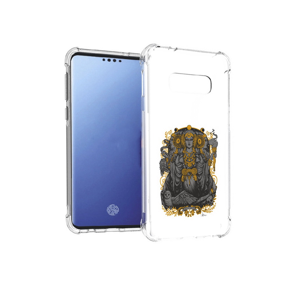 

Чехол MyPads Tocco для Samsung Galaxy S10E божество с золотыми элементами, Прозрачный, Tocco