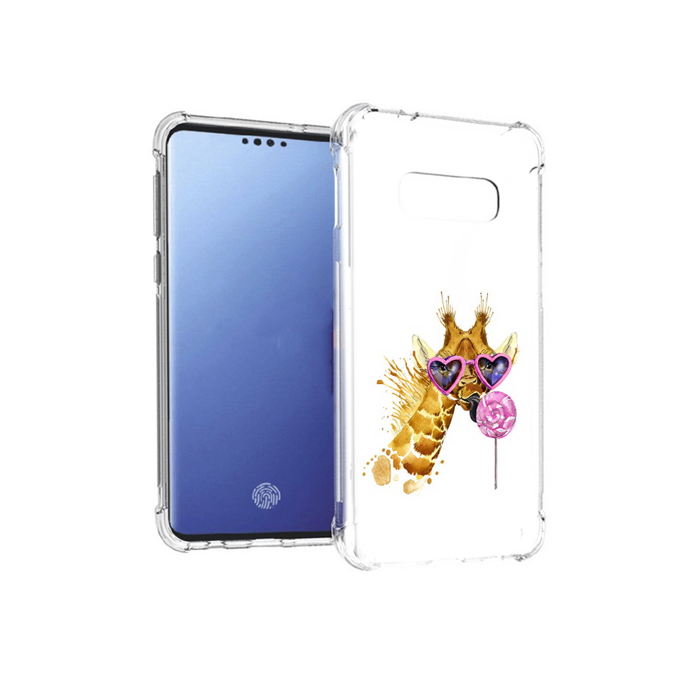 

Чехол MyPads Tocco для Samsung Galaxy S10E акварельный жираф (PT145748.492.217), Прозрачный, Tocco