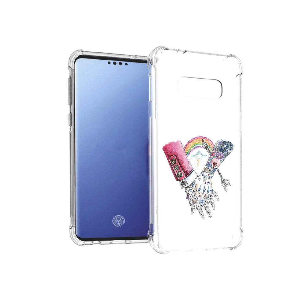 

Чехол MyPads Tocco для Samsung Galaxy S10E абстракция руки в татуировках, Прозрачный, Tocco