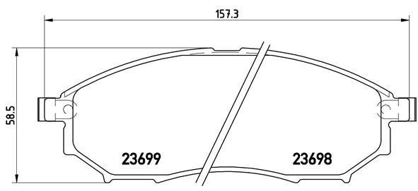 

Комплект тормозных колодок Brembo P56058