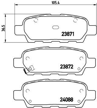

Комплект тормозных колодок Brembo P56046