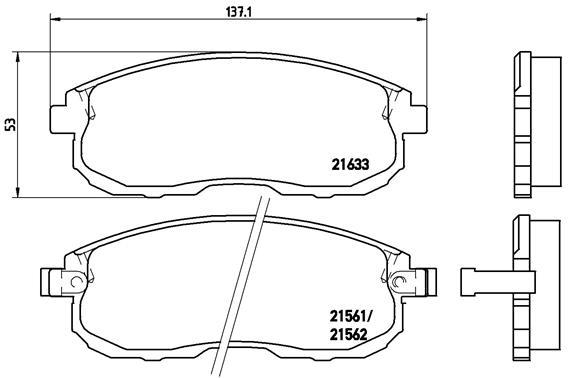 

Комплект тормозных колодок Brembo P56021