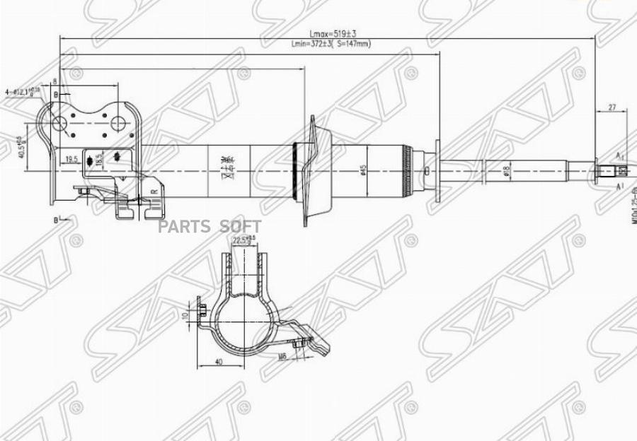 

Стойка Передняя Nissan March/Micra/Cube 92-02 Rh 1Шт SAT ST5430241B25