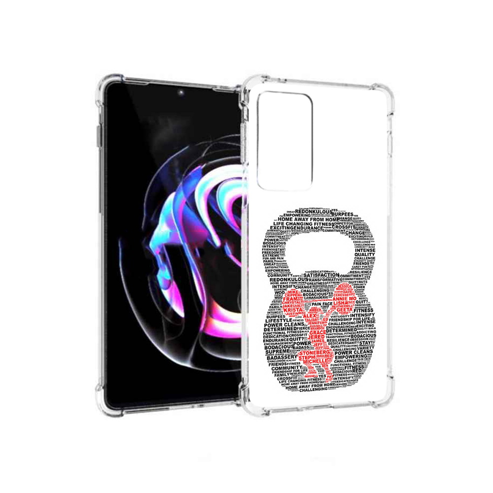 

Чехол MyPads Tocco для Motorola Moto Edge 20 Pro бодибилдинг гиря из слов, Прозрачный, Tocco
