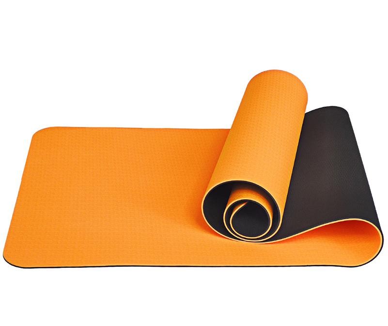 Коврик для йоги Hawk E33581 orange/black 183 см, 0,6 см