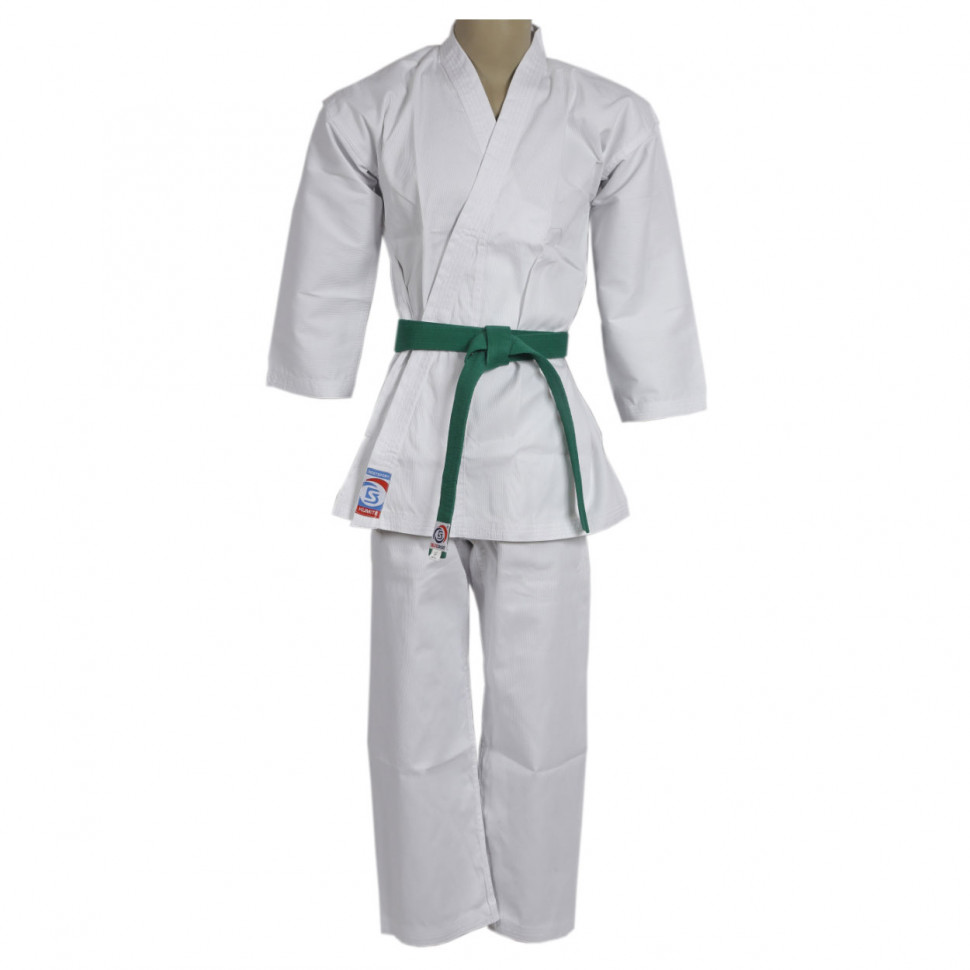 

Кимоно Best Sport Kumite 2601 белое, 100, Кимоно для каратэ KUMITE ФКР BestSport, 7oz, с поясом, 65%пэ/35%хб #2601 (100 см)