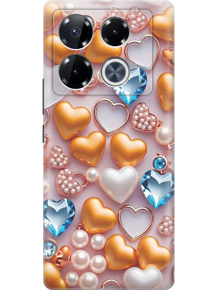 

Силиконовый чехол на Infinix Note 40 Pro / 40 Pro 5g / 40 Pro+ 5g с принтом 875184, Прозрачный;белый;золотистый;голубой, 782627091
