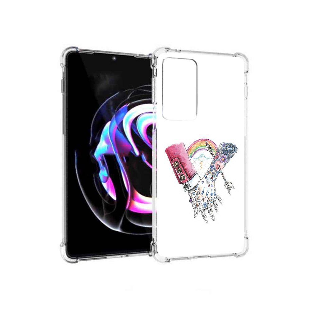 

Чехол MyPads Tocco для Motorola Moto Edge 20 Pro абстракция руки в татуировках, Прозрачный, Tocco