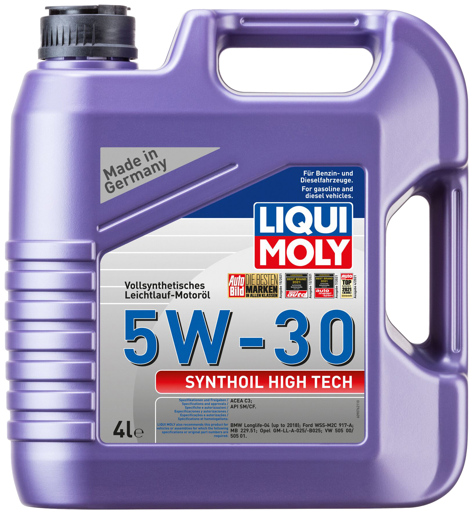 

Моторное масло LIQUI MOLY синтетическое Synthoil High Tech 5W30 4л