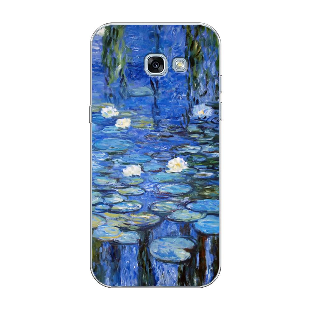 

Чехол на Samsung Galaxy A3 2017 "Нарисованный пруд", Синий;зеленый, 20350-4