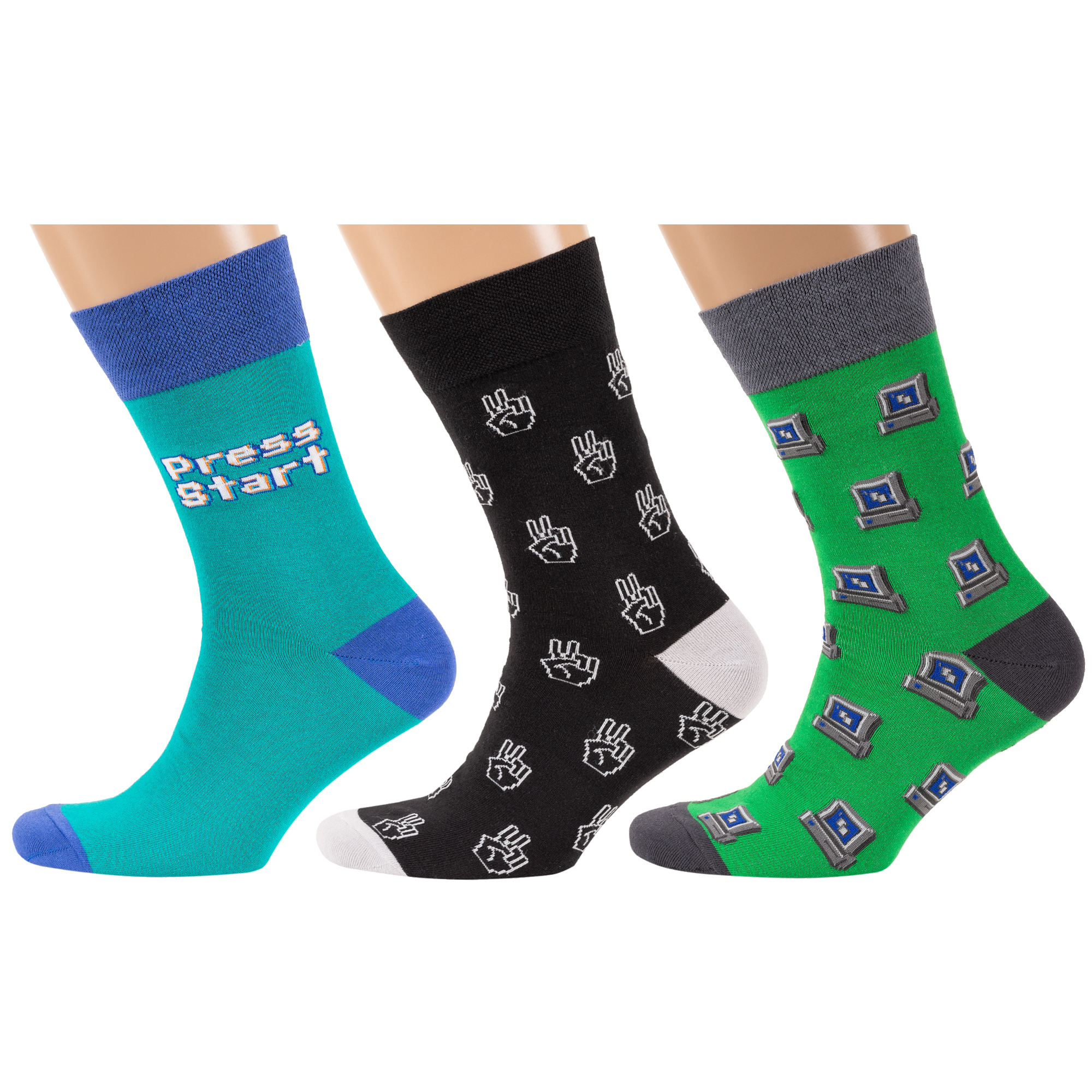 фото Комплект носков мужских moscowsocksclub msk3-м45 разноцветных 27