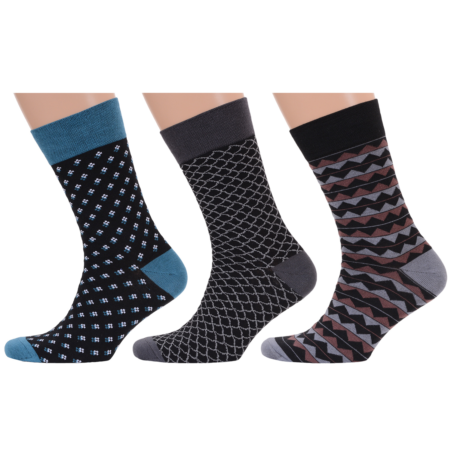 фото Комплект носков мужских moscowsocksclub msk3-м43 разноцветных 25