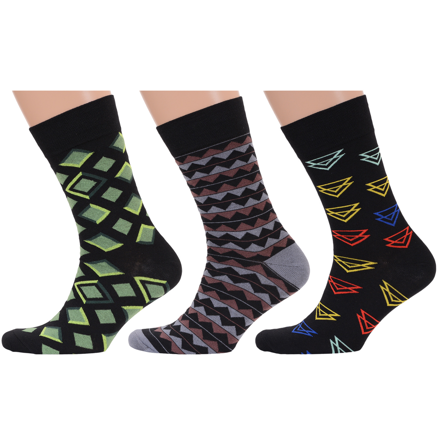 фото Комплект носков мужских moscowsocksclub msk3-м43 разноцветных 29