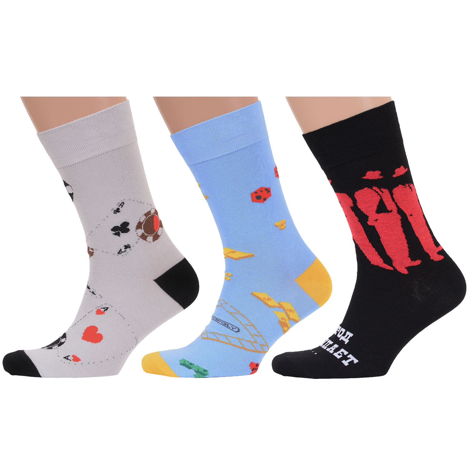 фото Комплект носков мужских moscowsocksclub msk3-м42 разноцветных 29