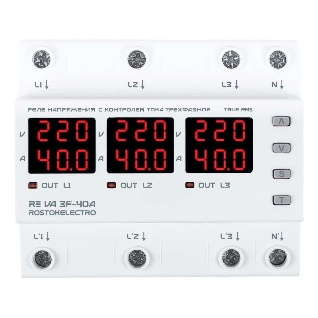 

Реле напряжения Rostokelectro VA3F-40A