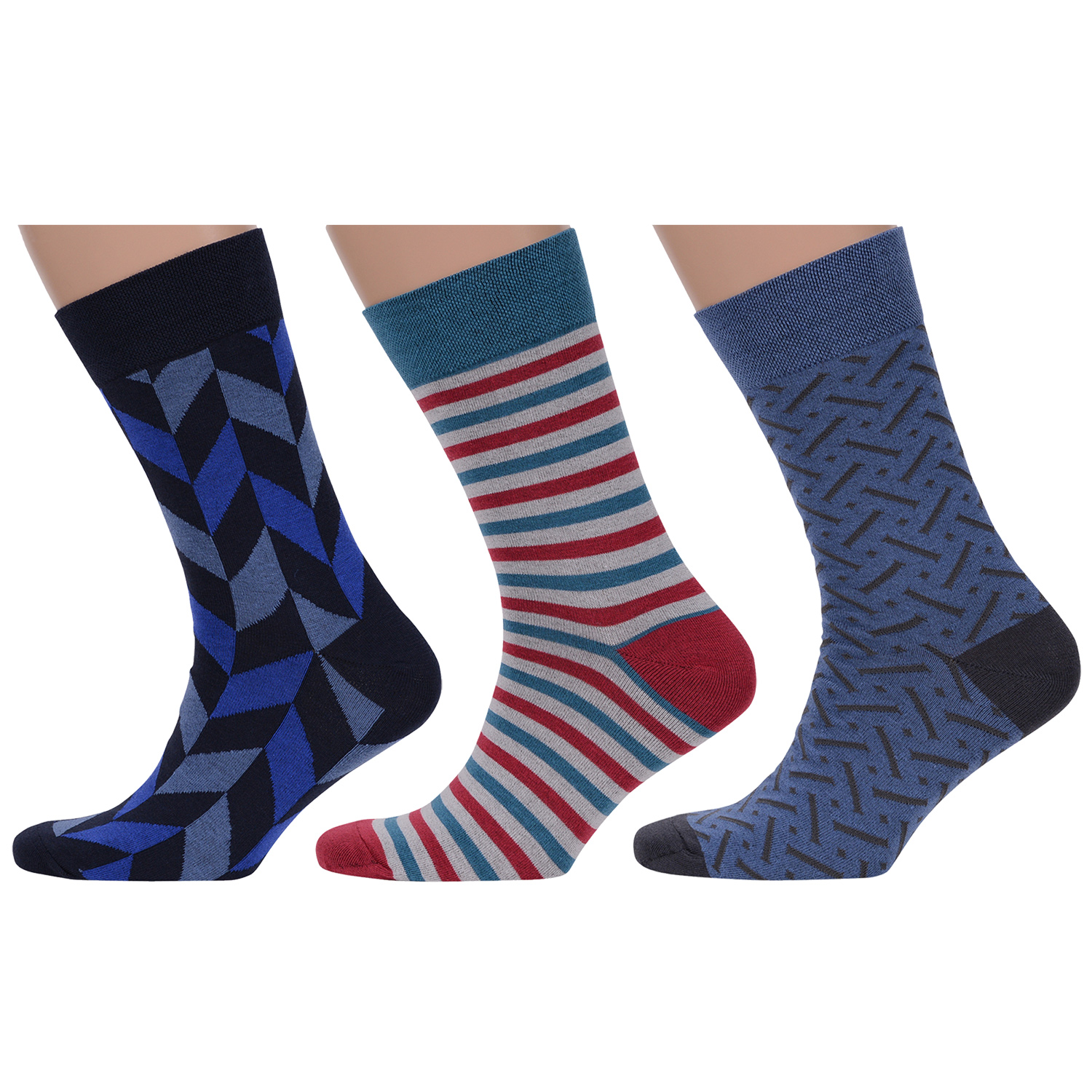 фото Комплект носков мужских moscowsocksclub msk3-м39 разноцветных 27