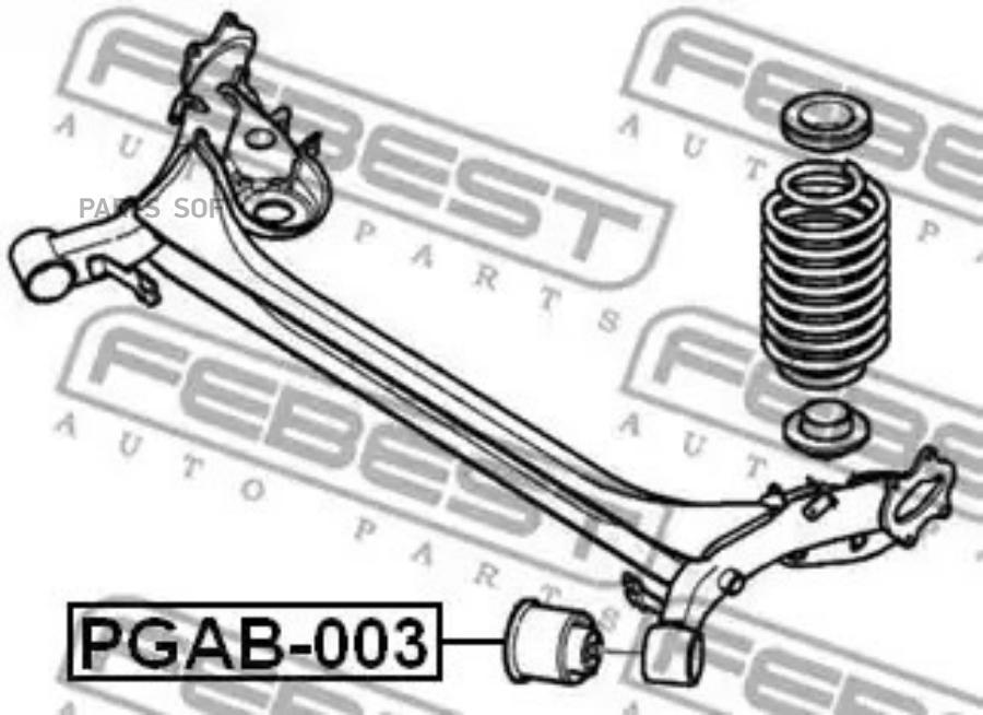 

Сайлентблок задней балки febest pgab-003