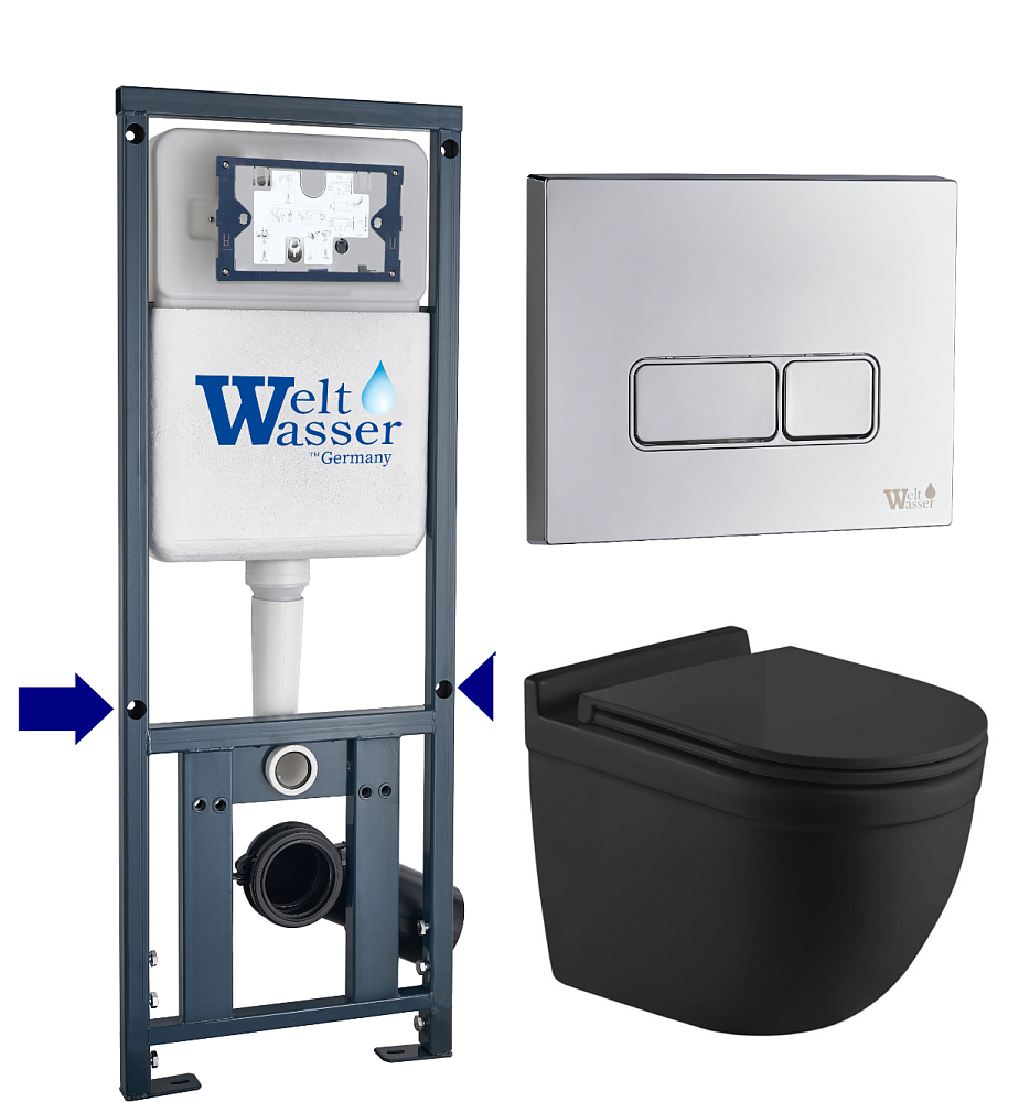 

Комплект унитаз с инсталляцией WeltWasser MARBERG 410 + HEIMBACH 043 MT-BL + MAR 410 SE-CR