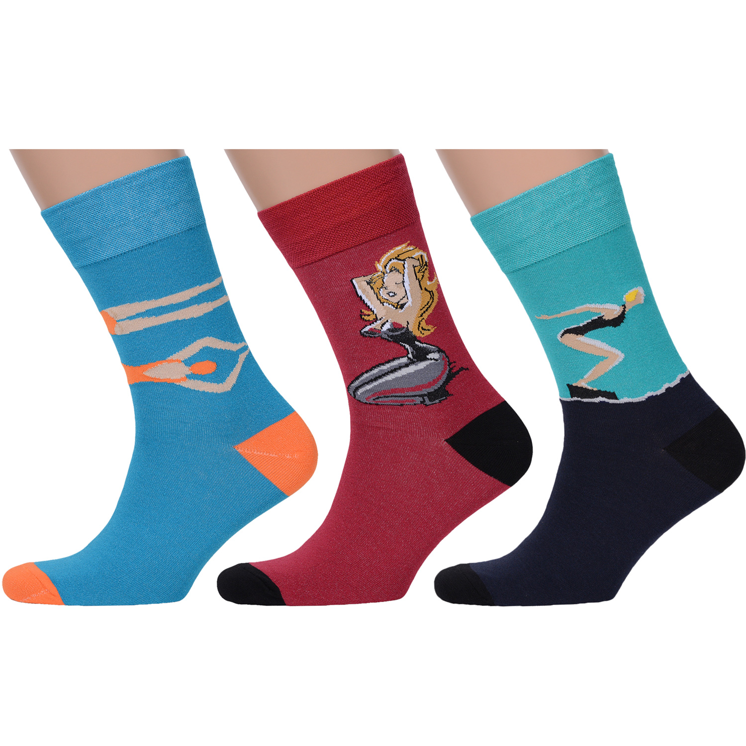 фото Комплект носков мужских moscowsocksclub msk3-м36 разноцветных 29