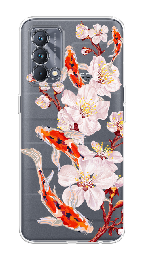 

Чехол на Realme GT Master Edition "Карпы и сакура", Оранжевый;розовый;бежевый;прозрачный, 2510450-1